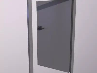 Door Game Ready Low Poly 3D Model Low-poly 3D model