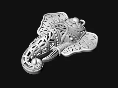 020 - Elephant Pendant 3D print model