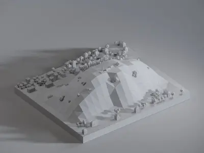 Hollywood  Low-poly 3D model