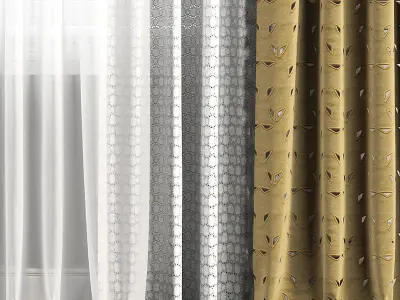 Curtain Set 128 3D model