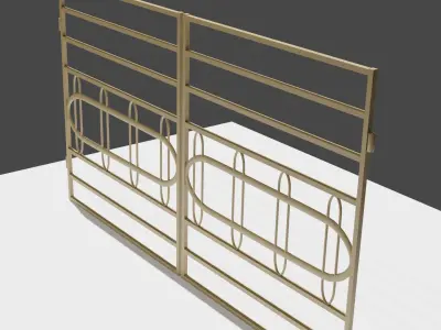 front door Low-poly 3D model