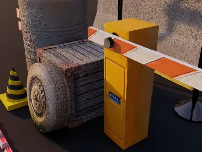 Road Environments Low-poly 3D model