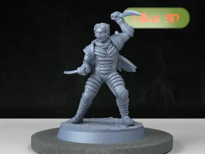 Desert Nomad Amer Sirocco Miniature Inspired by Dune and Dune 2 3D print model