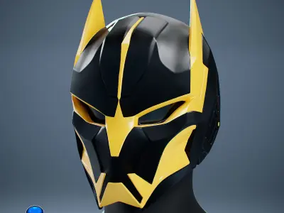 Cyber Cat Sci-fi Mask 3D print model