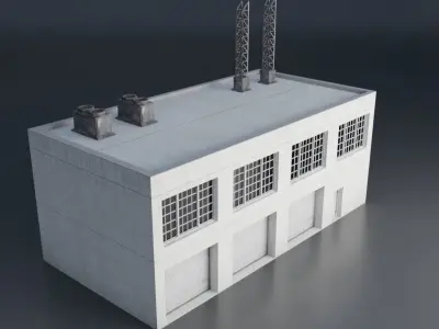 URBAN CITY BUILDING 7 Low-poly 3D model