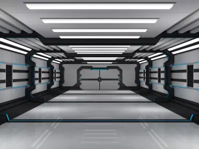 Sci Fi Corridor 3D model