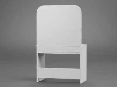 Makeup Table - Modern Hollywood Mirror Vanity Desk  3D model