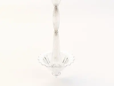 Fluted Murano Glass Chandelier 3D model