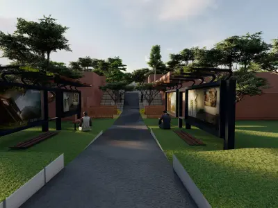 Outdoor landscape design  3D model