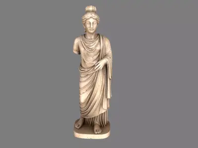 Ancient Statue Low poly 3d model Low-poly 3D model