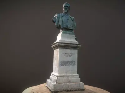 Zsigmondy Vilmos bust - mellszobor 3D model