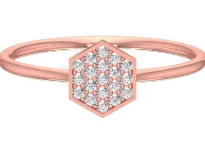 Solitaire Women Light Weight Band Ring 3D print model 28