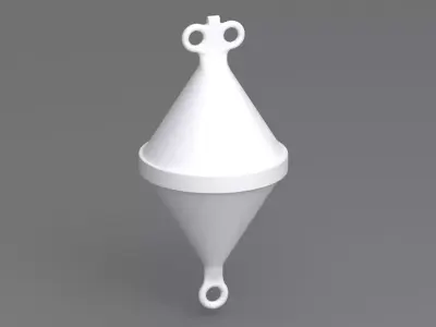 Sea Buoy 01 white 3D model