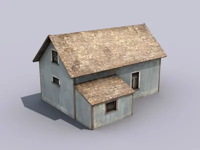 Old Wooden House Low-poly 3D model purchase