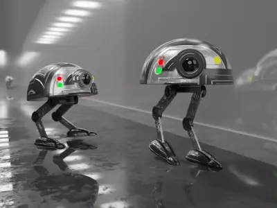 R2-D2 concept 3D model Low-poly 3D model