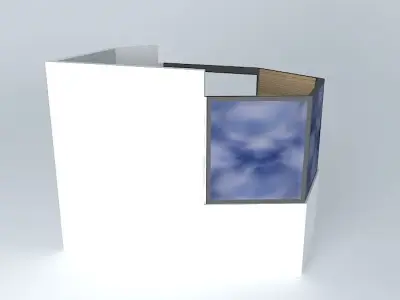 gazebo bathroom with window and chair Free 3D model