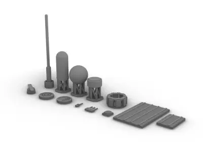 Antennas and Arrays Kitbash Pack 3D print model