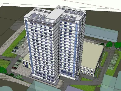 vacation spot-Resort-Fashion Leisure Hotel-0210 3D model