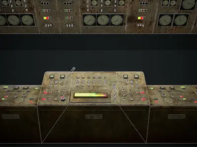 Control Board Low-poly 3D model