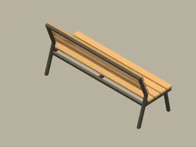 bench 3D model 3