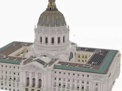 San Francisco City Hall Low-poly 3D model
