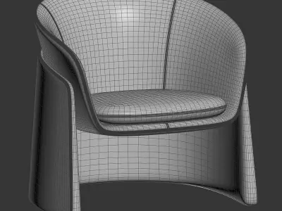 Seba Lounge Davis Furniture Low-poly 3D model