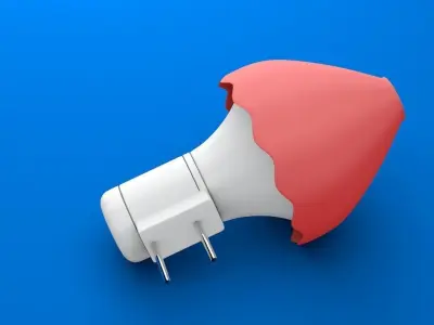 Electronic Bulb Low-poly 3D model