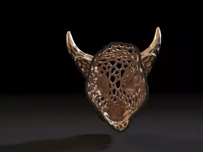 Bull head Voronoi 3D print model