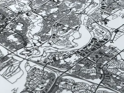 Calgary Road Network and Streets 3D model