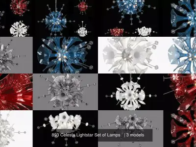 893 Celesta Lightstar Collection of Lamps   3D Model Pack