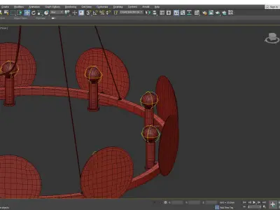 Dane Chandelier Low-poly 3D model