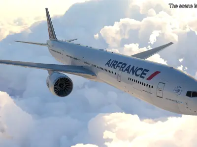  Air France Boeing 777-300ER Rigged for Maya 