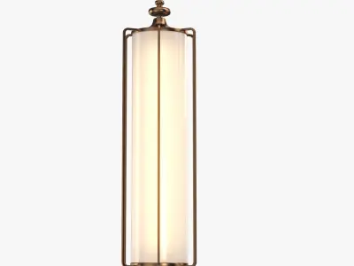 Brass Cage Palmer Pendant Light 3D model