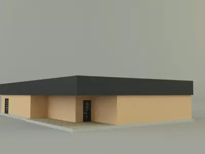 cafe building 3D model buy