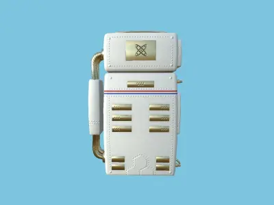 Astronaut Backpack 06 - White Gold - Character Design Fashion Low-poly 3D model