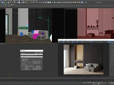 interior living room scene 57 3D model