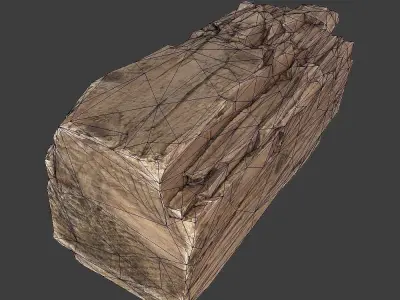 Wood Timber Debris Low-poly 3D model