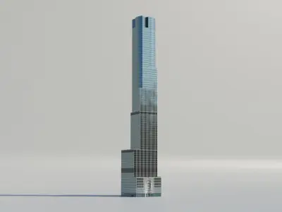 NYC 35 Hudson Yards Low-poly 3D model