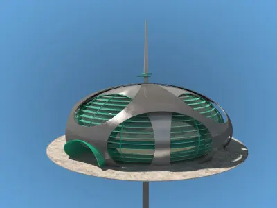Futuristic Architecture Skyscraper 10 3D model