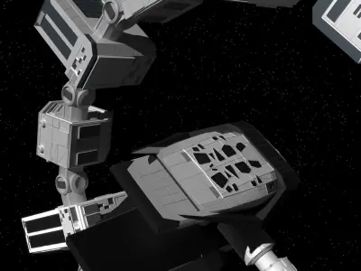 Spaceship endurance and ranger interstellar 3D model