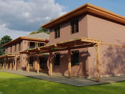 Casa Scene-villa-modern house 3D model 22