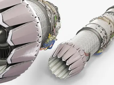  Pratt Whitney F135 Fighter Engine Metallic 