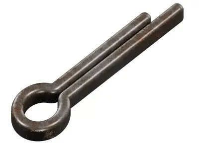 Rusty Steel Cotter Pin 3D model