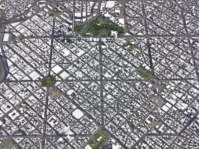 Belo Horizonte - 3D City Model Low-poly 3D model