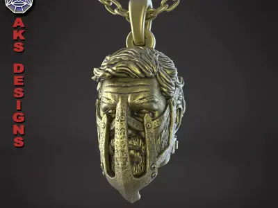 Biker pendant face mask v156 3D print model