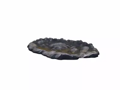 3d Render Mountain Range Barrier Is A Natural Wall 3D model