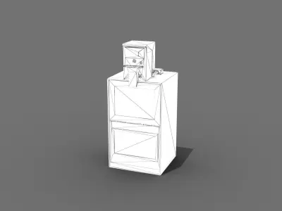 Newspaper Vending Machine Low-poly 3D model