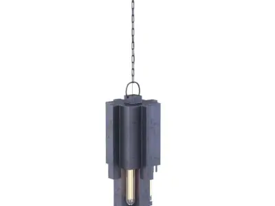 Daikon Brutalist Nouveau Pendant 3D model