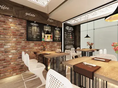 Restaurent Interior 3D model