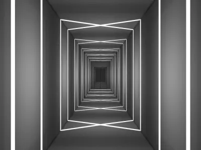 Futuristic Tunnel Low-poly 3D model